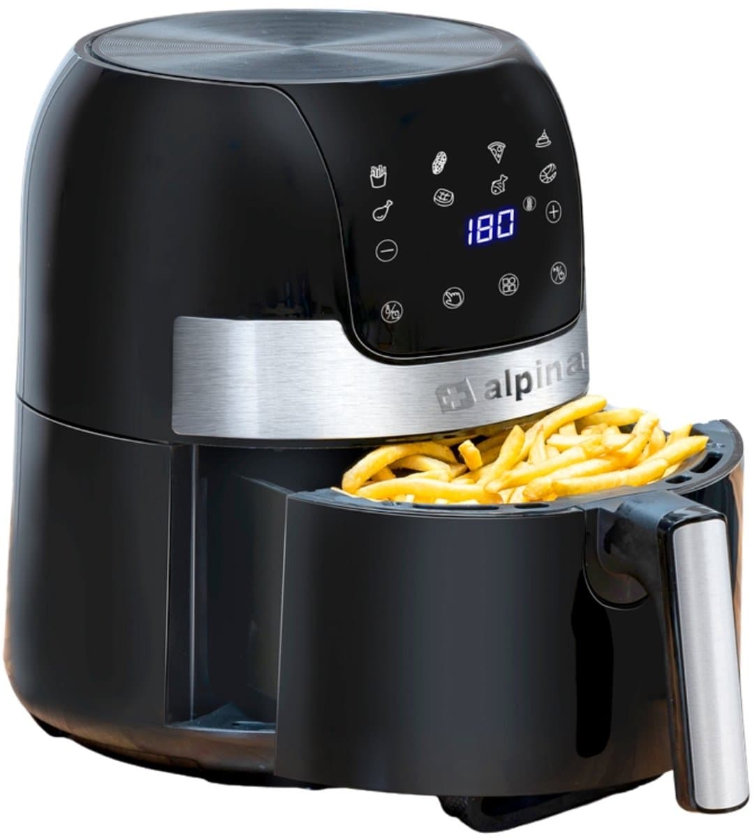 alpina Airfryer 3.5L - Heteluchtfriteuse 1-4 Personen - Air Fryer met Digitaal Touchscreen - Instelbare Temperatuur 80 tot 200 Graden - met Timer Functie - Heteluchtoven 1400W — afbeelding 1