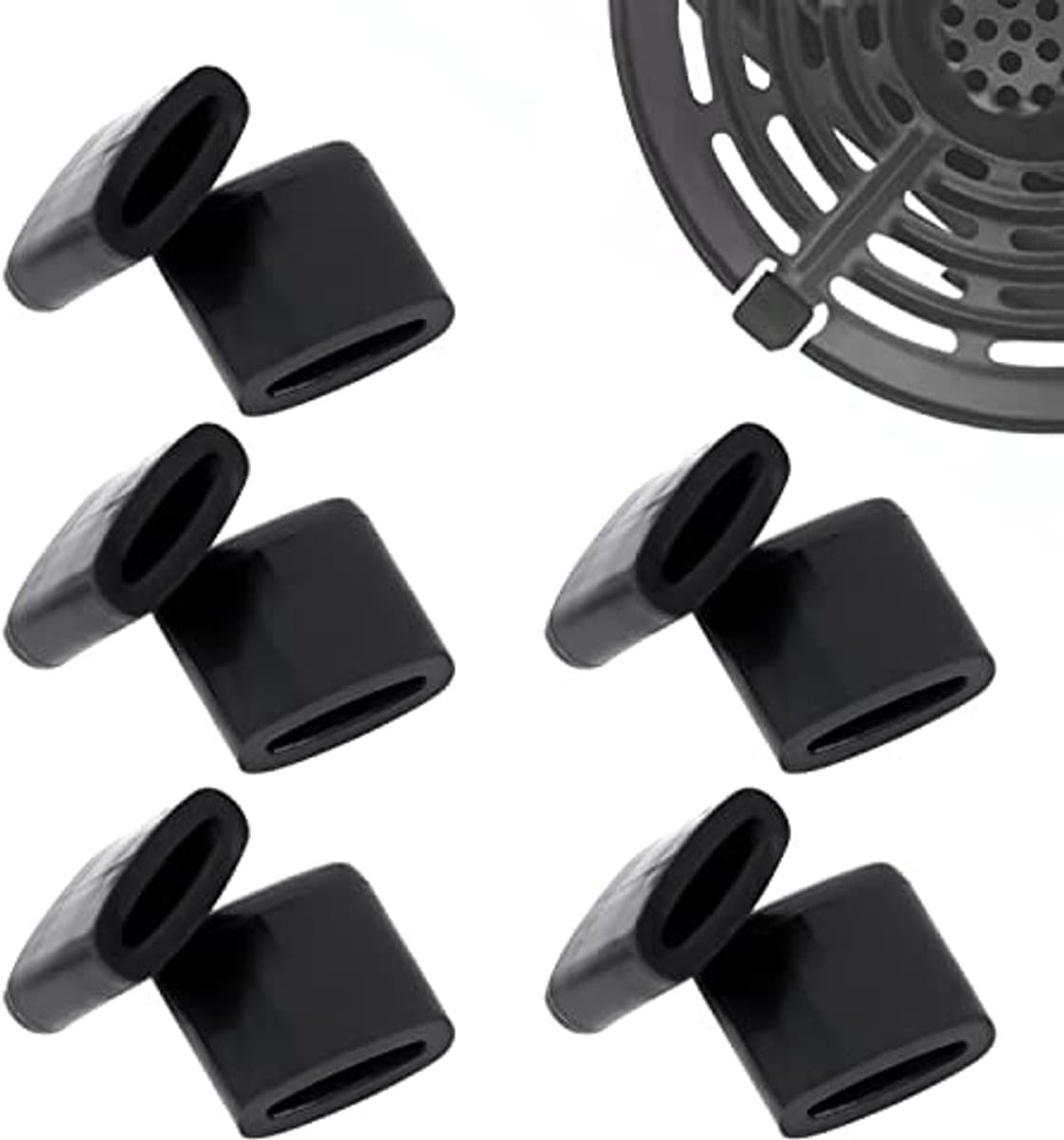 Rubber Bumpers voor Air Fryers - Antikras Beschermende Matten — afbeelding 1