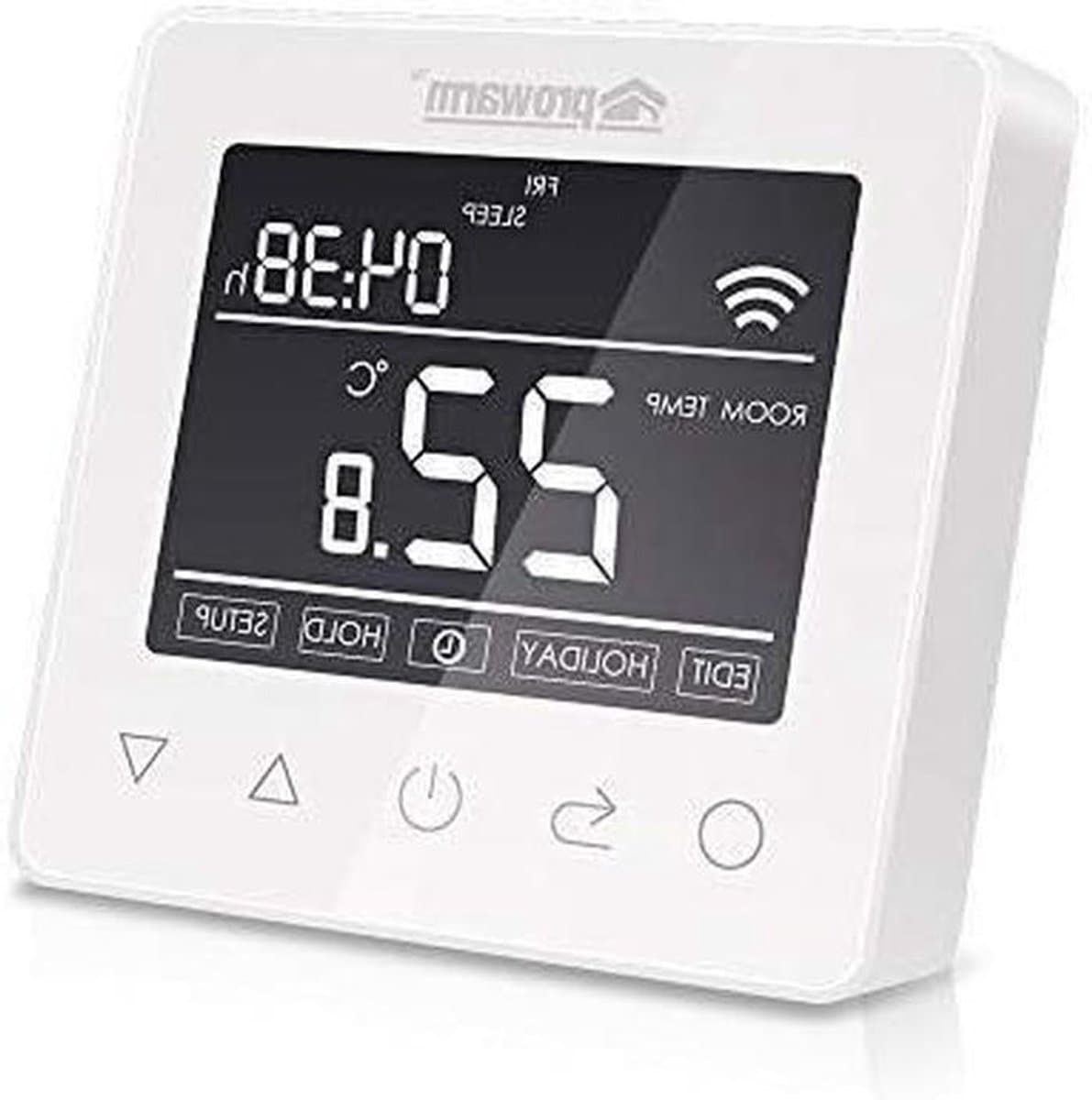 Slimme Thermostaat - Wifi Regelaar - Verwarming Instellen - Dubbele Temperatuur - Touchscreen Display - Wit — afbeelding 1