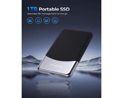 Externe SSD - Draagbare Opslag - Snelle Data Transfer - 5 Gbps Snelheid - 1 TB - Zwart