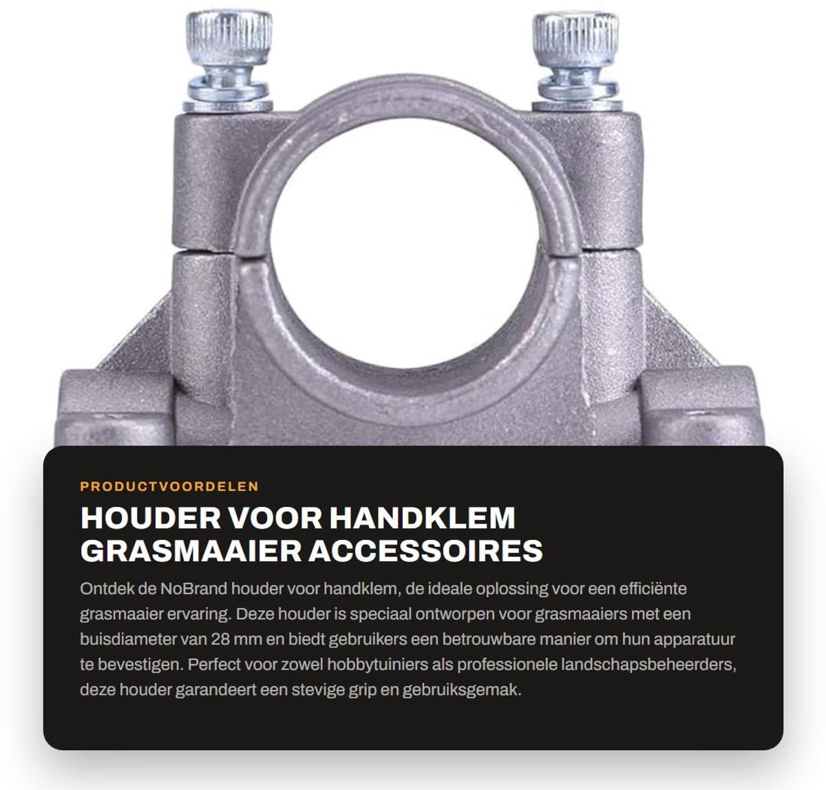 Dailygoods- Houder - Handklem - Grasmaaier - Buis - 28 mm - Duurzaam - Grasmaaierhouder — afbeelding 1