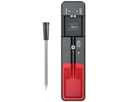 Slimme draadloze vleesthermometer met ultradunne sonde, 6 sensoren voor nauwkeurige digitale voedselthermometer met een meettijd van 0,5 seconde, IP67 waterdicht voor barbecue, grill, rookoven, oven en airfryer, zwart.