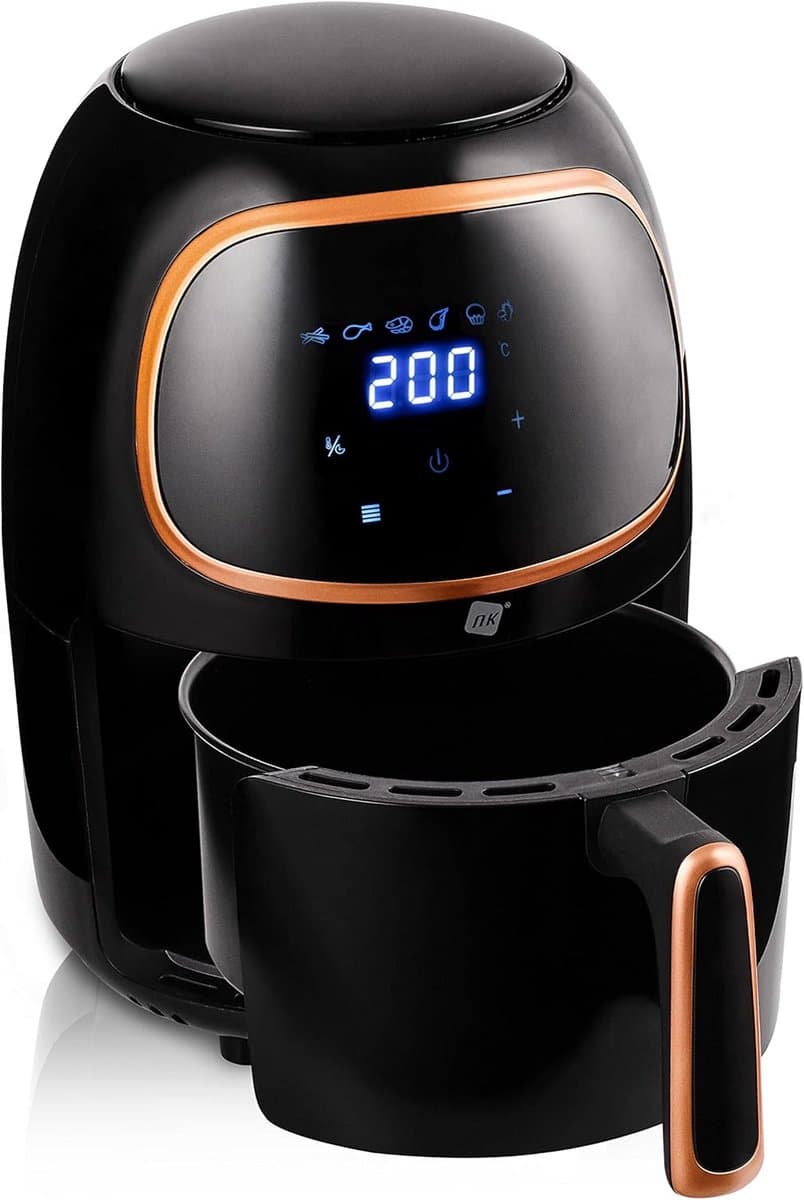 Airfryer 2 liter – Digitale friteuse met 6 programma’s, anti-aanbaklaag en temperatuurregeling tot 200 °C – Gezond bakken en frituren — afbeelding 1