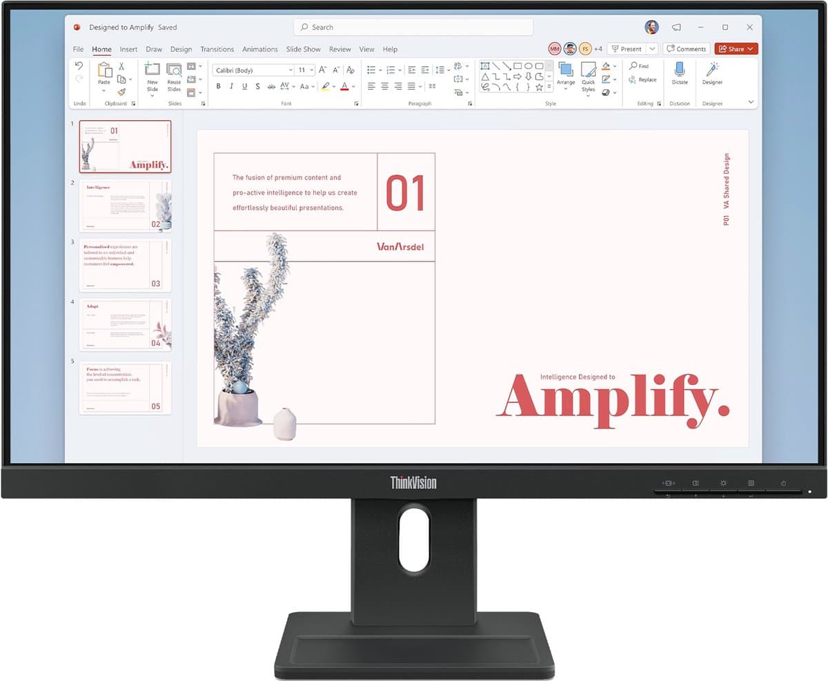 Monitor Lenovo 64BAMAT1EU 23,8" 22" Full HD LCD — afbeelding 1