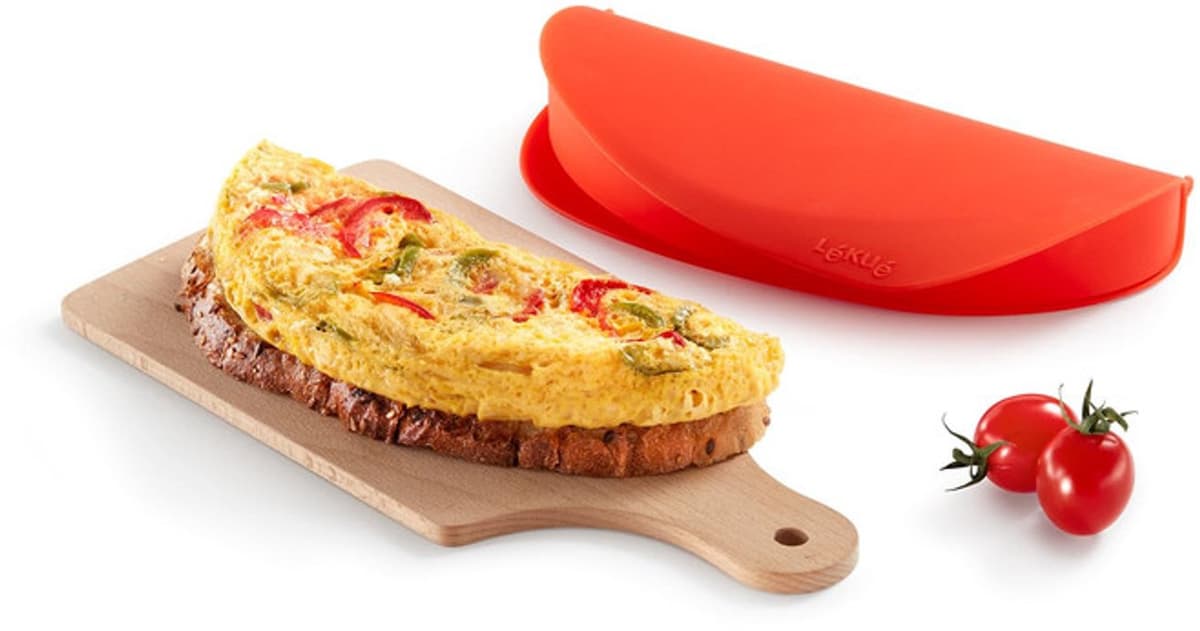 Omeletkoker voor de magnetron, rood, 0,4 l — afbeelding 1