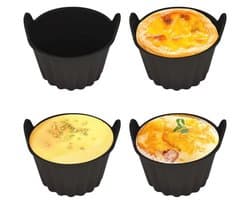 Siliconen Muffinvorm en Poached Egg Mould - Set van 4 voor heteluchtfriteuse