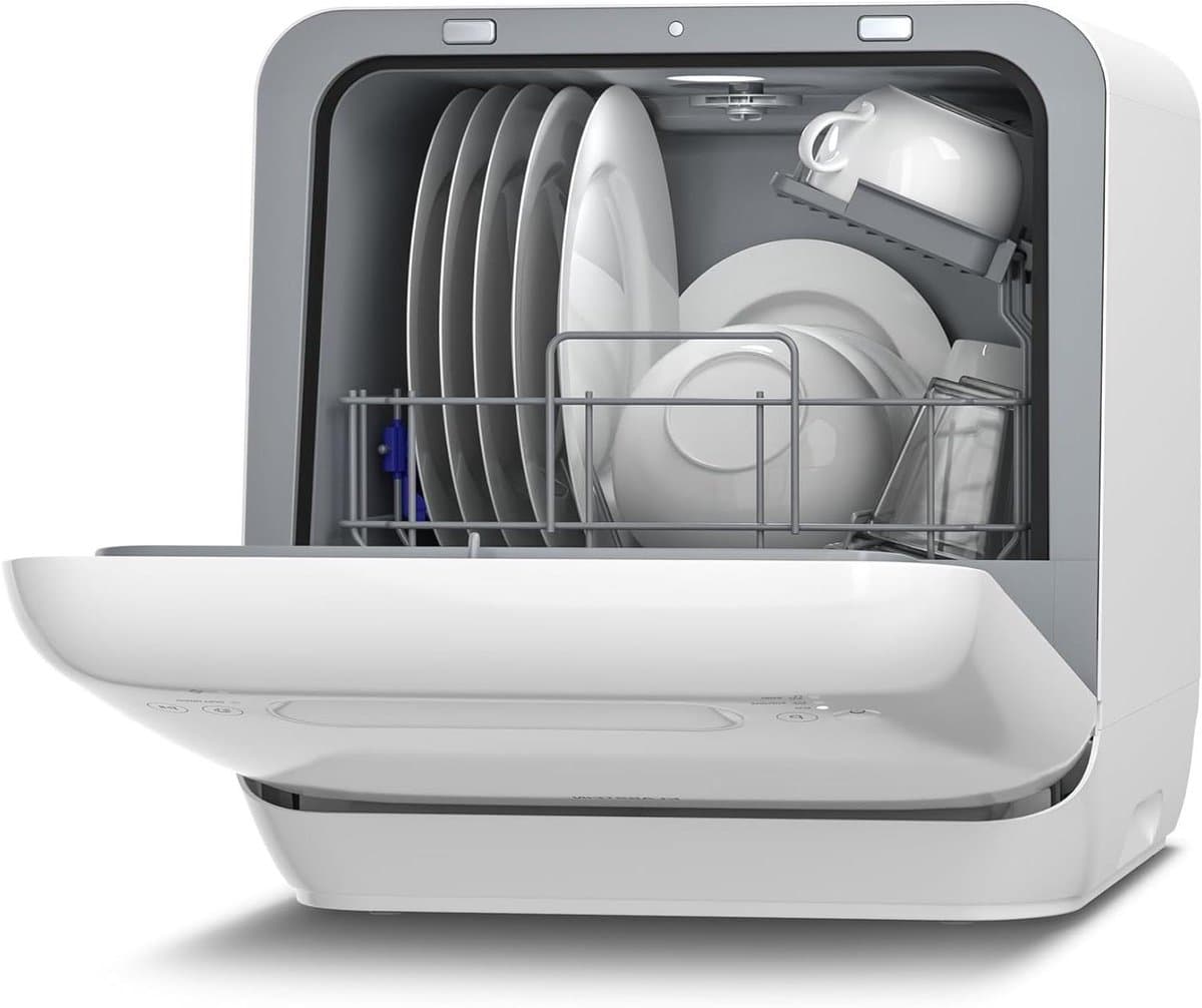 Mini Vaatwasser - Compact Apparaat - Snel Servies Reinigen - Zonder Installatie - Voor 2 Couverts - Wit — afbeelding 1