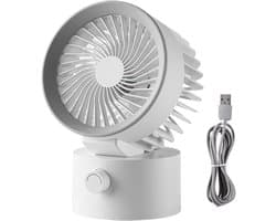 Bureau Ventilator - Persoonlijke Koeler - Persoonlijk Comfort - Traploze Snelheid - Compact Formaat - Wit — afbeelding 1