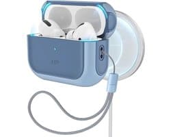 ESR Orbit Hybrid HaloLock Hoesje MagSafe Geschikt voor Apple AirPods Pro 1/2 Blauw