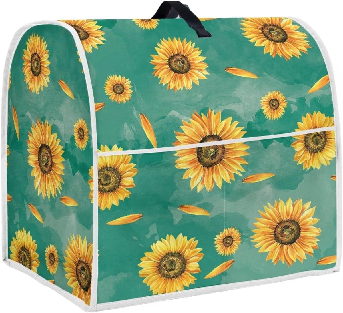 Mixerhoes Keukenapparaat - Keukenmachine Cover Organizer - Keuken Organiseren - Met Opbergvakken - 37.5x27.5x43.5 cm - Zonnebloem Groen — afbeelding 1