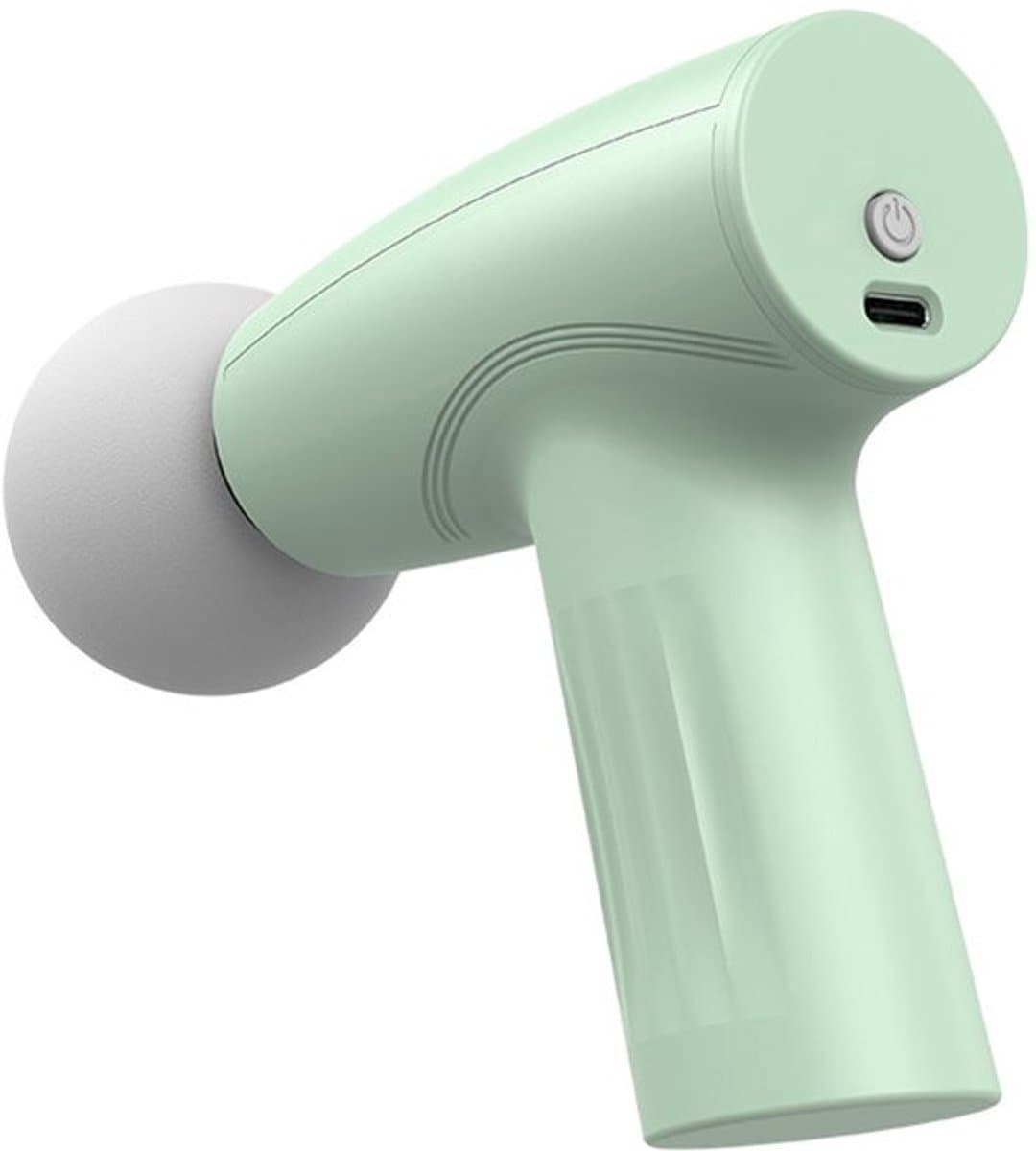 Mini-massagepistool - Draagbare spiermassage, diepe weefselpercussiemassage voor atleten, stille technologie, 6 opzetstukken, voor mannen en vrouwen, groen — afbeelding 1
