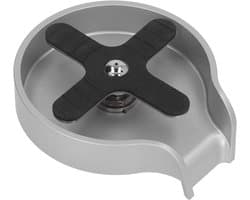 Glazen Spoeler - Inbouw Bekerwasser - Snel Glazen Wassen - Hogedruk Spray - 15 x 15 x 8 cm - Zilver