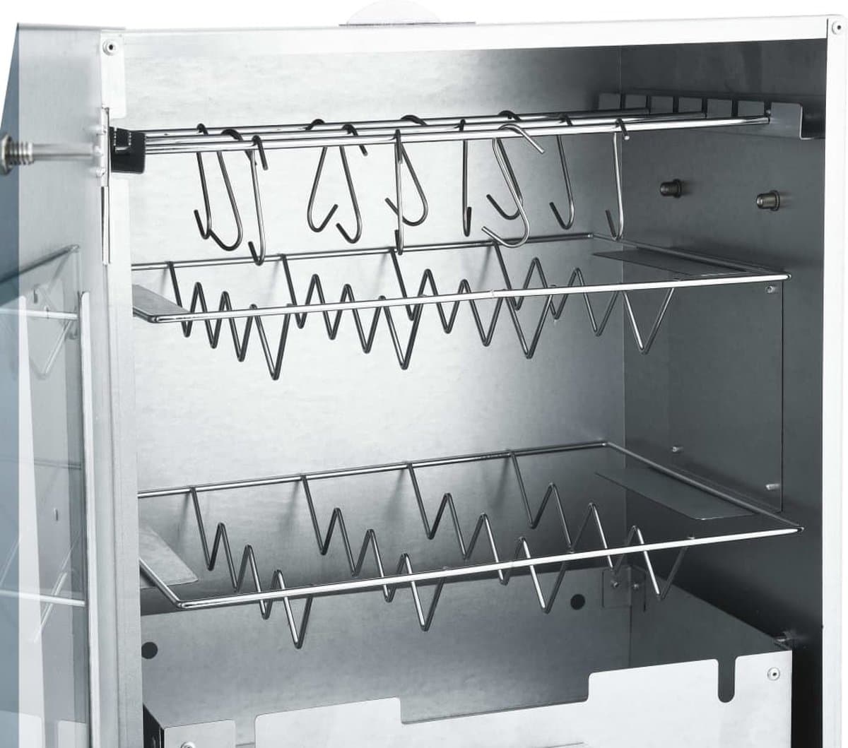 vidaXL - BBQ-rookoven - met - tafel - gegalvaniseerd - staal — afbeelding 1