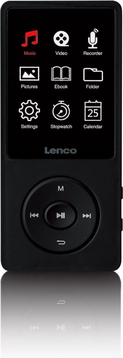 Lenco Xemio-669BK - MP3/MP4 speler met LCD scherm en 8GB intern geheugen - Zwart — afbeelding 1