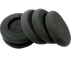Ibley Zachte foam oorkussens 35mm - 6 stuks / 3 paar - universeel geschikt - Spons oordop kussens - voor hoofdtelefoons - Zwart