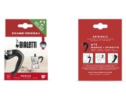 Bialetti Vervangingsset Moka Express 12 Kops – 3 Afdichtringen & Filterplaat – Origineel Onderdeel