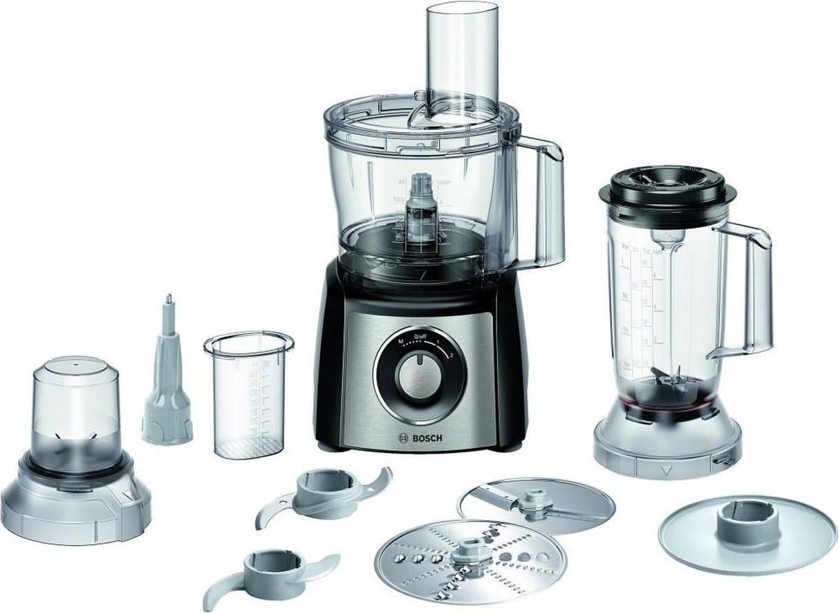 Bosch MCM3PM386 MultiTalent 3 - Foodprocessor - 900W - Zwart/RVS — afbeelding 1