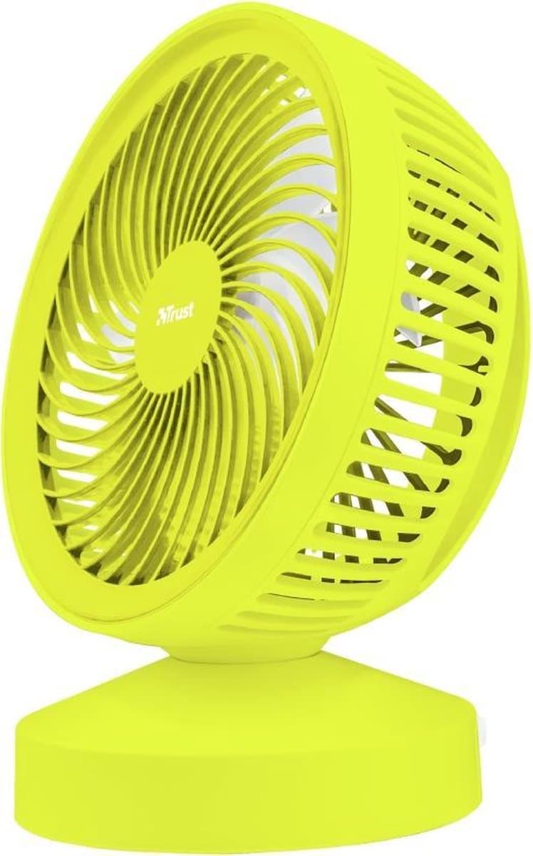 Trust - Ventu | USB Ventilator | 42 dB | Antislipvoet | Veiligheidsrooster | Geel — afbeelding 1