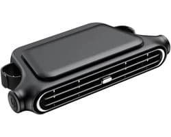 Auto Ventilator - Draagbare Koeler - Verkoeling Onderweg - Dubbele Turbine - 19 cm - Zwart Wit