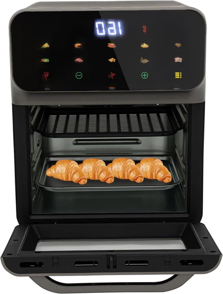 Kleine oven - Mini oven - Thuis bakken - Hetelucht circulatie - 13 liter - Zwart — afbeelding 1