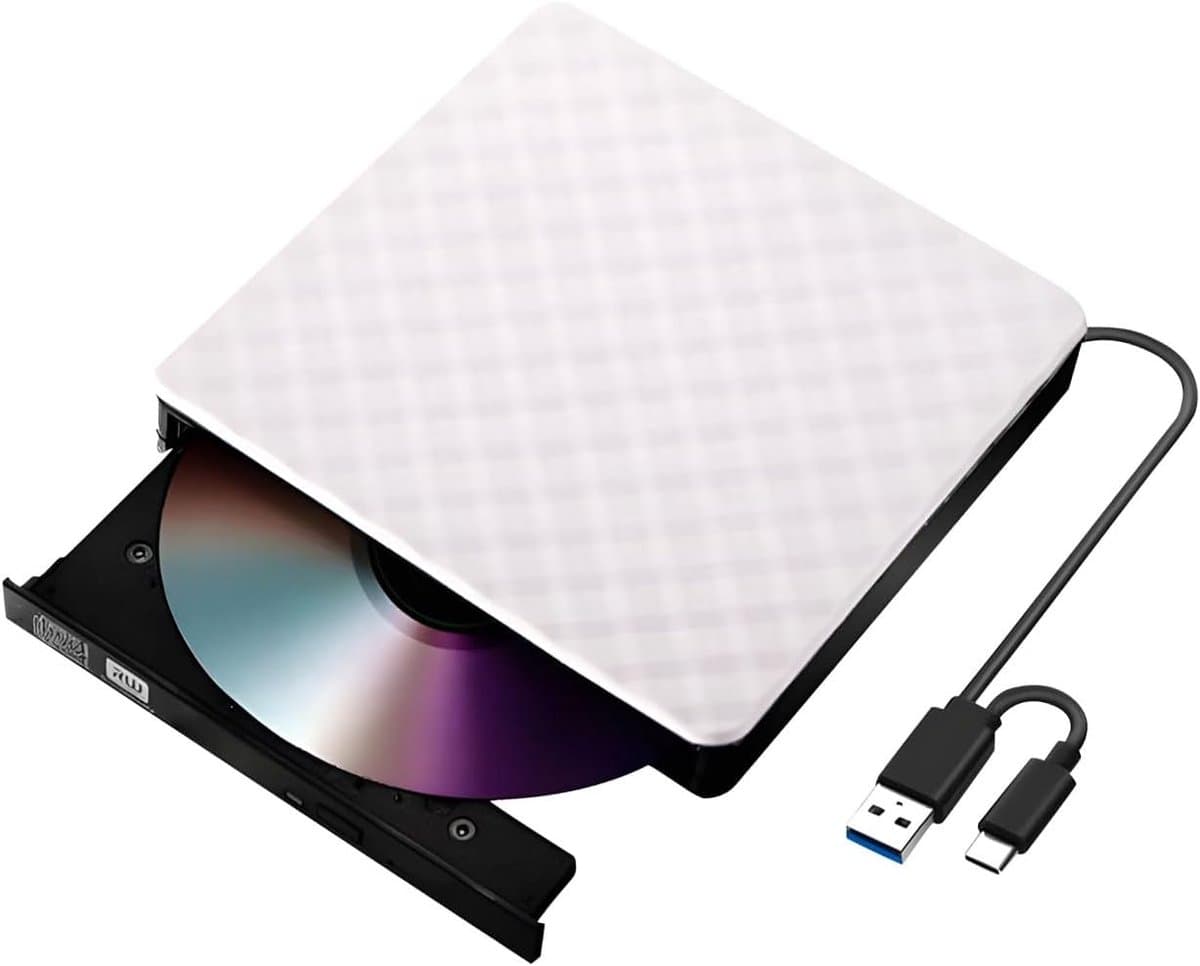 Externe Schijf - Data Writer - Bestanden Overzetten - Snelle USB Koppeling - Compact Ontwerp - Wit — afbeelding 1