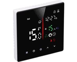 Digitale Thermostaat - Slimme Regelaar - Temperatuur Beheer - App Bediening - AC 90-240V - Zwart