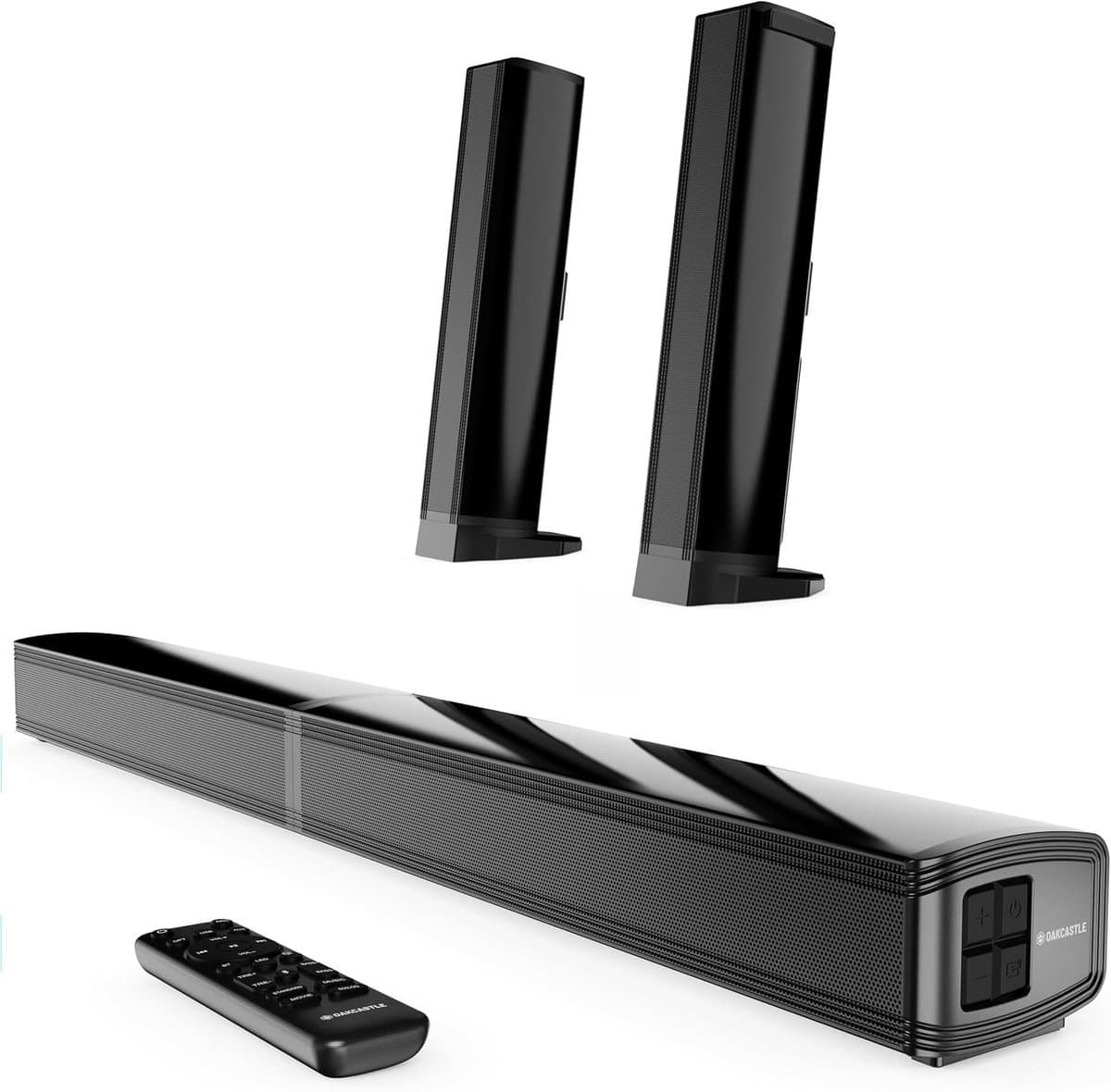 Oakcastle SB80 Split Soundbar - Bluetooth - HDMI ARC - Ingebouwde Subwoofer - Afstandsbediening - Zwart — afbeelding 1