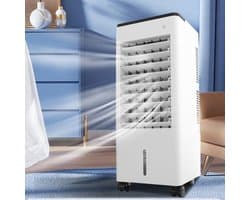 Draagbare Airco - Verdampingskoeler Ventilator - Persoonlijke Koelte - Grote Watertank - 12 Uur Timer - Wit