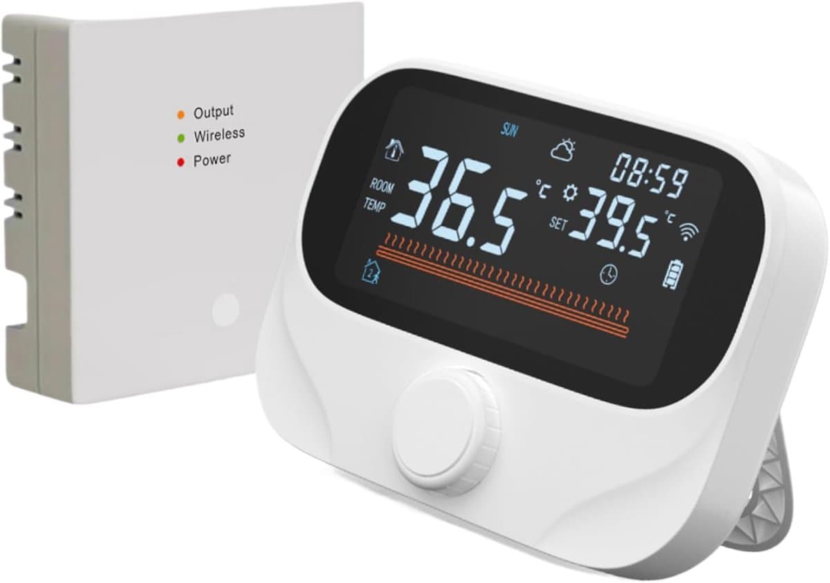 Slimme Thermostaat - Wifi Thermostaat - Temperatuur Regelen - App en Spraakbesturing - 118x24x86cm - Wit — afbeelding 1