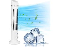 Torenventilator Stil – Bladloze Vloerventilator – 90° Oscillatie – Draadloos – 34 dB – Wit