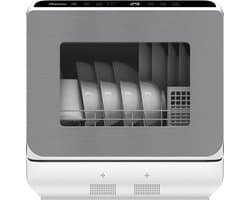 Amenzo® - Mini Vaatwasser - Inclusief App - Energielabel A - 900 Watt - 5 Programma's - Wit - Afwasmachine - Met Waterreservoir