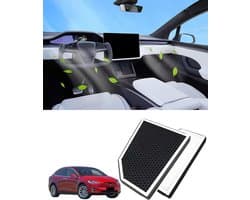 KKTR-CAR voor Tesla Model X HEPA-luchtfilter met actieve kool, cabine-interieurfilter vervanging van de luchtfilter voor Tesla Model X (Model X)