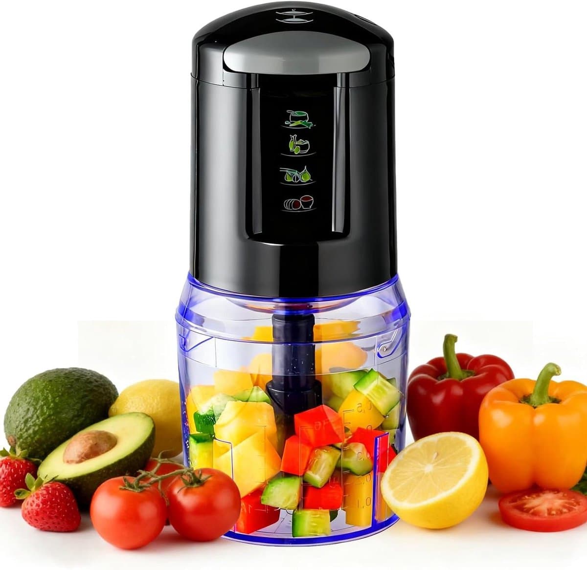 Keukenmachine Hakmolen - Elektrische Mixer - Snel Ingrediënten Fijnmaken - 3-in-1 Functionaliteit - 500 ml - Wit — afbeelding 1