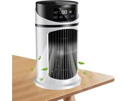 Draagbare Air Cooler - Persoonlijke Koeler - Persoonlijk Klimaat - Met Sfeerverlichting - 16.5 cm - Wit