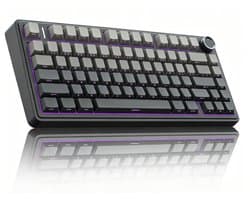 AULA F75 Pro - Draadloze Gaming Toetsenbord - Mechanisch Toetsenbord - 75% Hot-Swappable Custom Toetsenbord Met Draaiknop - 2,4 GHz/USB-C/BT5.0 Mechanisch Gamingtoetsenbord - Zeerif Zwart