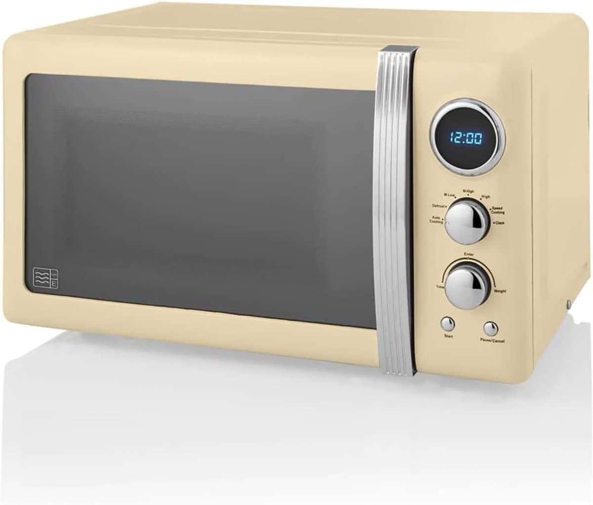 SNJY® Magnetron Vrijstaand - Microgolf - Microwave - 5 Standen - 20 Liter - 32D x 44B x 26H cm - 800 W - Crème — afbeelding 1