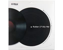 GOKA – Slipmat platenspeler – Zwart - Silicone slipmat – draaitafel mat – Anti-statische slipmat