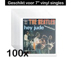 Pinguïn Records Singles Buitenhoezen voor 7 inch Vinyl – 100 stuks – VinylCare Essential ShieldSleeve – Hoes geschikt voor 7" Vinyl en 45 Toeren Singletjes – Beschermhoezen voor Singletjes – Buitenhoezen – Transparant – Polyethyleen – 100 Micron