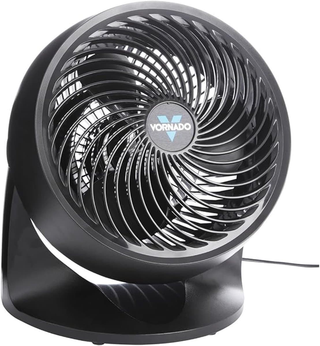 Tafelventilator Stil 3 Snelheden Compacte Luchtcirculator 23 m Luchtbereik Verstelbare Kantelhoek Zwart — afbeelding 1