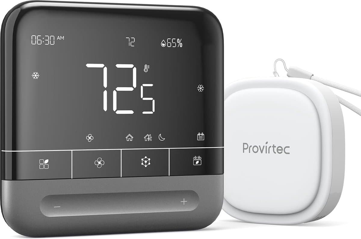 Slimme thermostaat - Energiebesparend huis - Temperatuur regelen - 7 dagen programmeerbaar - 395 inch scherm - Zwart — afbeelding 1