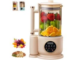 Elektrische Blender - Sojamelkmaker Keukenmachine - Gezonde Dranken Maken - Ultrageluid 12 Messen - 15 liter - Wit