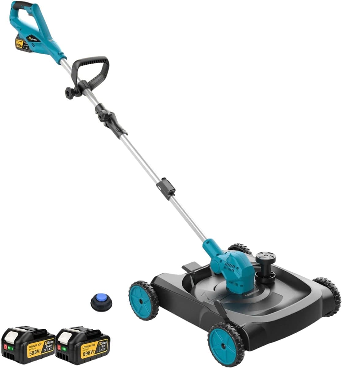 Joorly Elektrische Grasmaaier - Grastrimmer - Grastrimmer accu - Grasmaaier Accu - Grasmaaier Elektrisch - 30,5 maai breedte - Groen — afbeelding 1