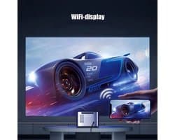 Byintek - X25 - Beamer - Projector Beamer - Mini Meamer - 1920x1080dpi - Automatische focus - met WiFi - 900 ANSI lumens - 101W - Zwart