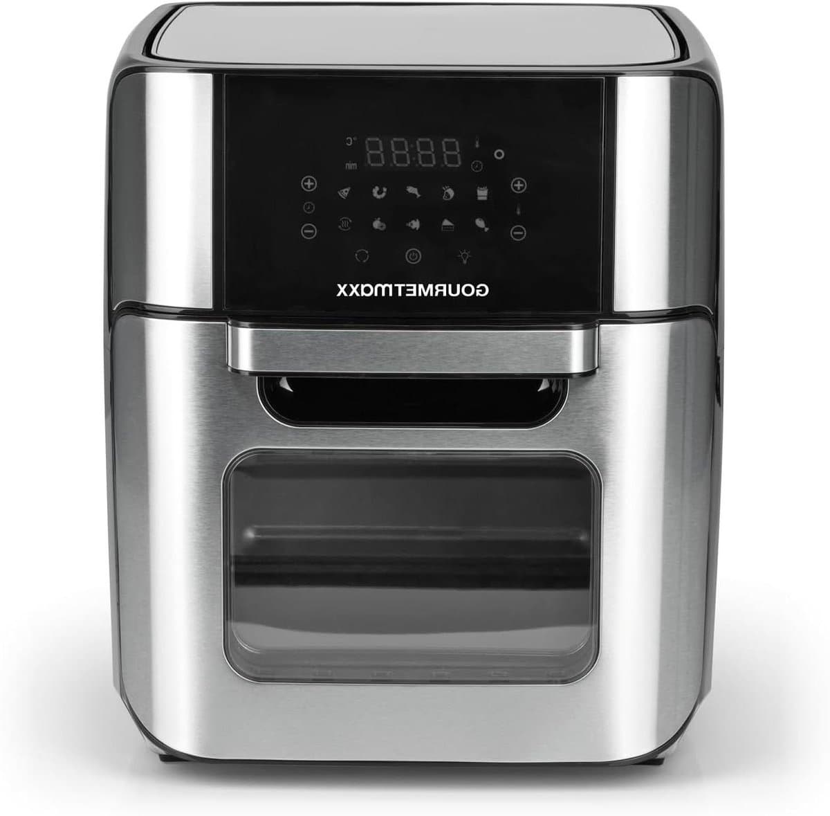 Hetelucht friteuse - XXL oven - Vetarm koken - 10 programma's - 12 Liter - Zilver — afbeelding 1