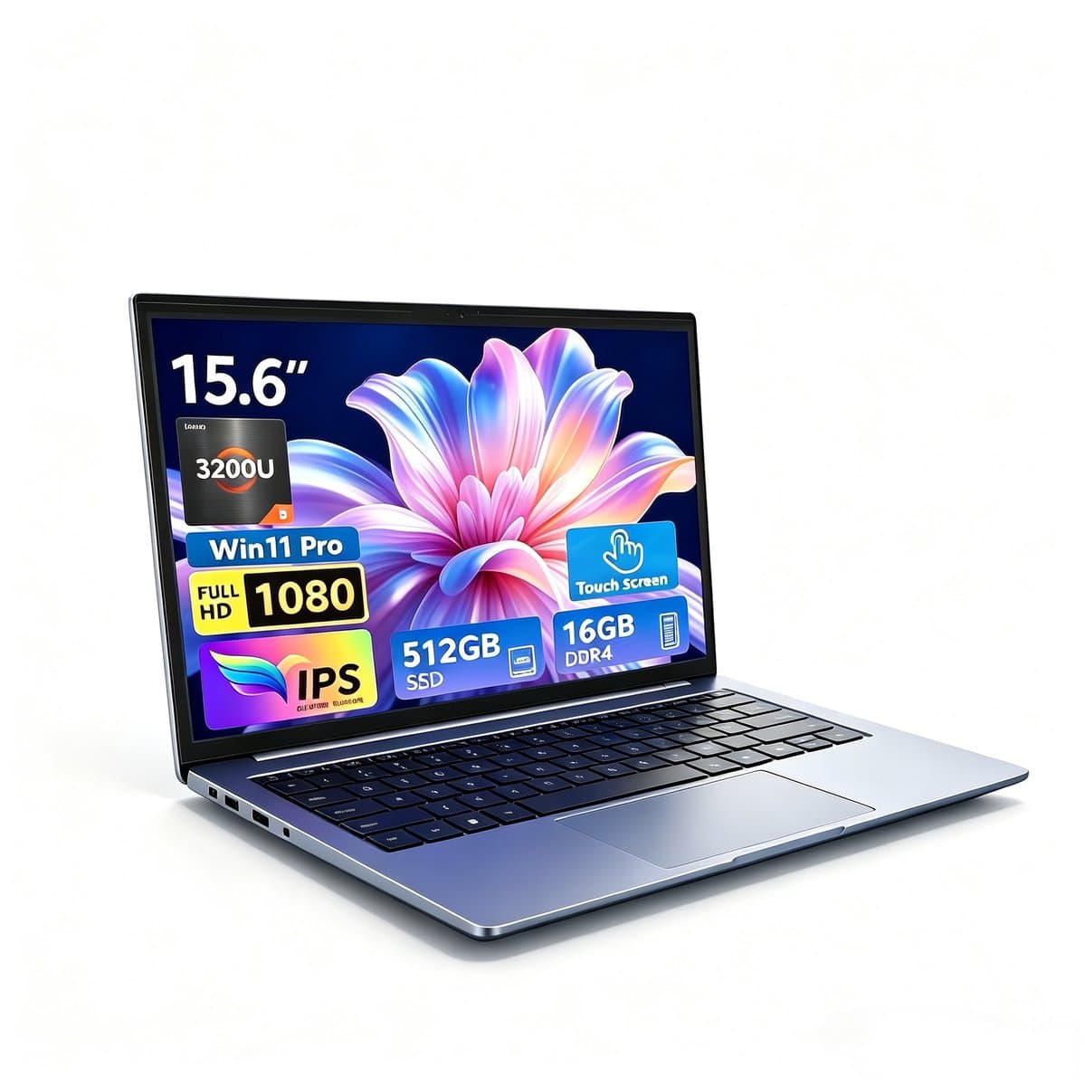 YBook15 15.6" 2‑in‑1 Laptop - 360° Scharnier Touchscreen - AMD Ryzen 3 3200U - 15,6 Inch FHD IPS - 16 GB DDR4 512 GB SSD - Donkergrijs - Voor Werk En Studie — afbeelding 1
