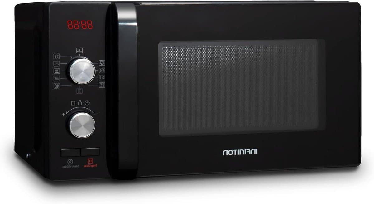 Magnetron Zwart - Oven Combimagnetron - Snel Eten Opwarmen - Keramische Binnenruimte - 20 Liter - Zwart — afbeelding 1