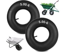SnelShoppen - Hose Tyres Pack van 2 - Robuuste Wielen voor Tuin, Tuinier, Handkar, Grasmaaier - Hoogwaardige Natuurrubber - 33 x 13 x 15 cm