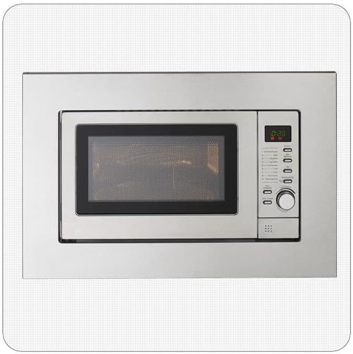 Magnetron met Grill - Oven Apparaat - Snel Eten - Roestvrij Staal - 59cm Breed - Zilverkleurig — afbeelding 1