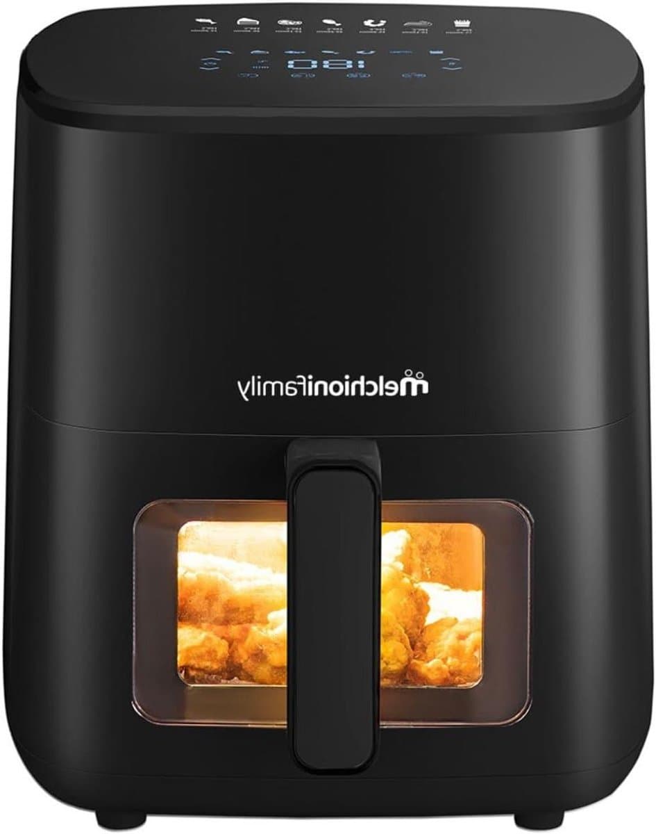Airfryer 5 Liter - Heteluchtfriteuse Compact - Gezond Koken - Transparant Venster - 5 Liter - Zwart — afbeelding 1