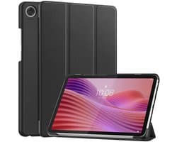 Tablet Hoes Geschikt voor Lenovo Tab One | Book Case met Standaard | Kunstlederen Beschermhoes | Tri-fold | Zwart
